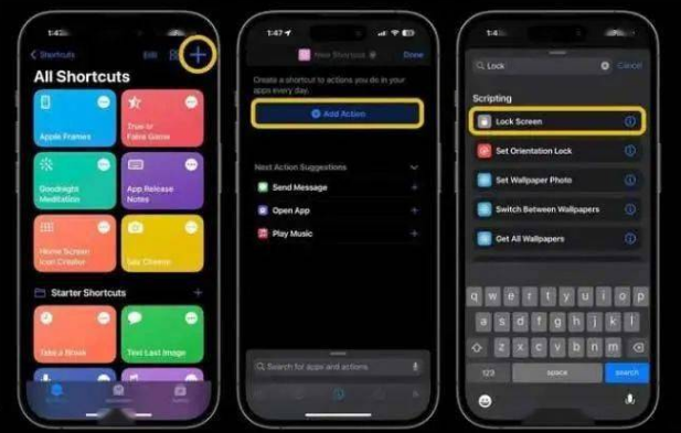 华宁苹果14锁屏维修店分享iPhone14升级iOS16.4后如何创建锁屏快捷方式 
