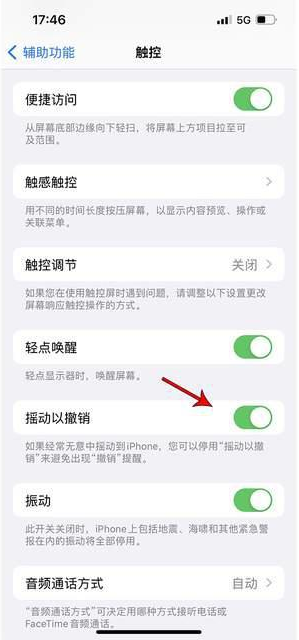 华宁苹果手机维修分享iPhone手机如何设置摇一摇删除文字 